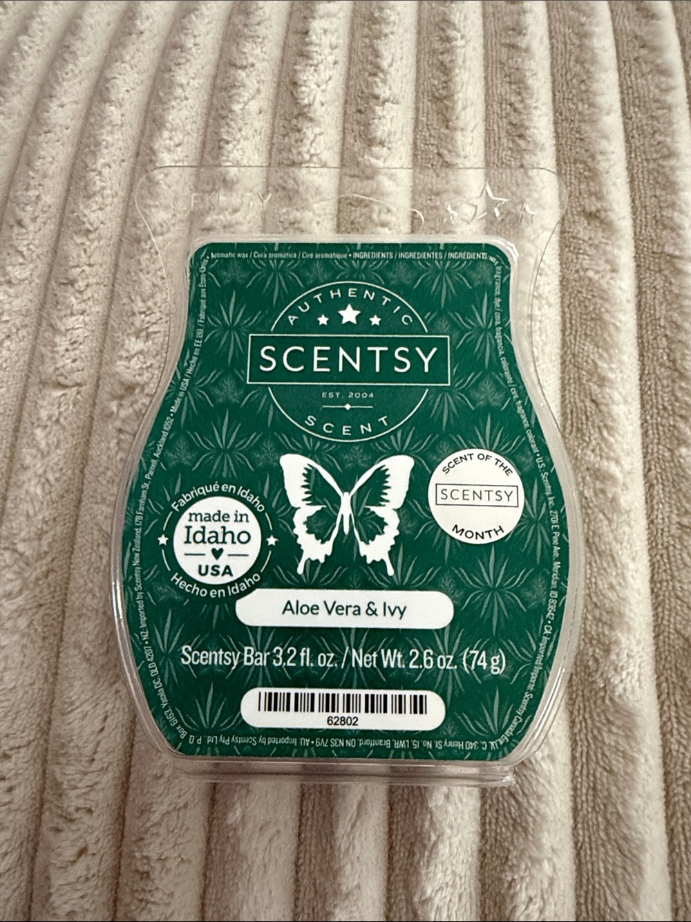 Scentsy Aloe Vera & Ivy Wax Bar